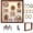 Brown, variant on DIY Mini Museum Silhouette Shadow Box Kit, 8 Gold Mini Frames & 8 Figurines, Custom Photo Optional, Personalized Memory Display for Valentine's Day, Anniversary, Wedding, Home Deco(Black)