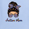 thumbnail image 2 of Autism Awareness Mom Life Messy Hair Bun | Cool Support Neon Print Bandana Mother's Day Womens Graphic Long Sleeve T-Shirt, Light Blue, XX-Large, 2 of 5