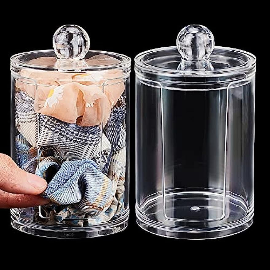 2pcs Scrunchie Display Stand Small Hair Ties Storage Organizer Clear