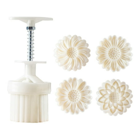 

TONKBEEY Baking Decorating Mooncake Mould Hand-Pressure Exquisite Pattern Daisy Gift Kids