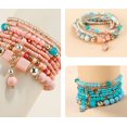 thumbnail image 4 of 2 Piezas Pulsera En Capas De Color De Contraste Simia Oso De Fresa, 4 of 5