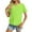 Green, variant on Neon Athletic Fit Shirts for Women Casual Short Sleeve Workout Running High Visibility Yoga Tshirt (S-4XL)