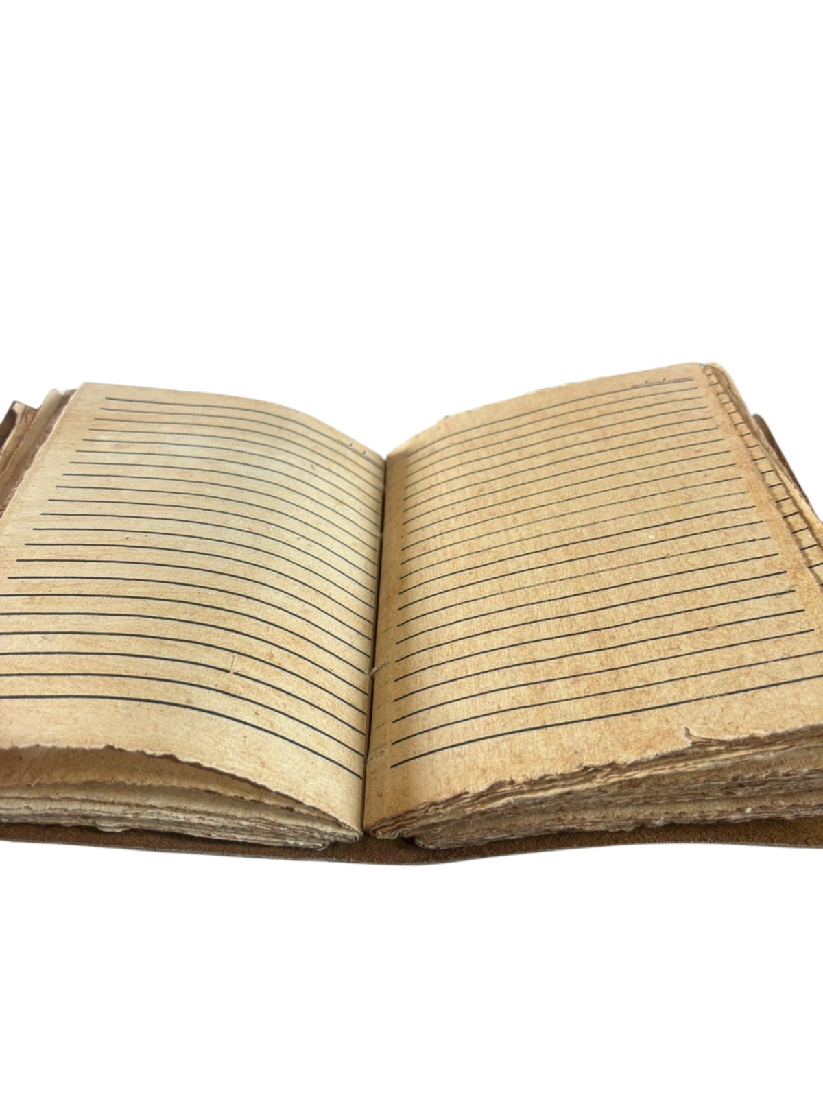 Handmade Leather Journal with Decklege Lined Paper, Vintage Wrap Closure Notebook, Lightweight Travel Diary, 6x8 Inch