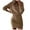 Khaki, variant on Women's Winter Rib Knit Pullover Sweater Dress 2025 Fashion Solid Color Long Sleeve Hooded Bodycon Mini Dress