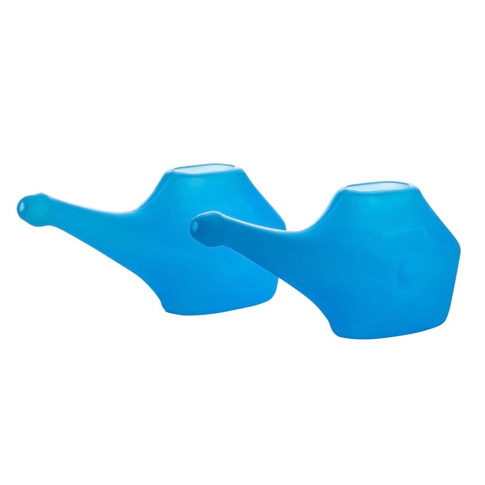 SoulGenie Travel Neti Pot - Nasal Irrigator (2 Piece Blue)