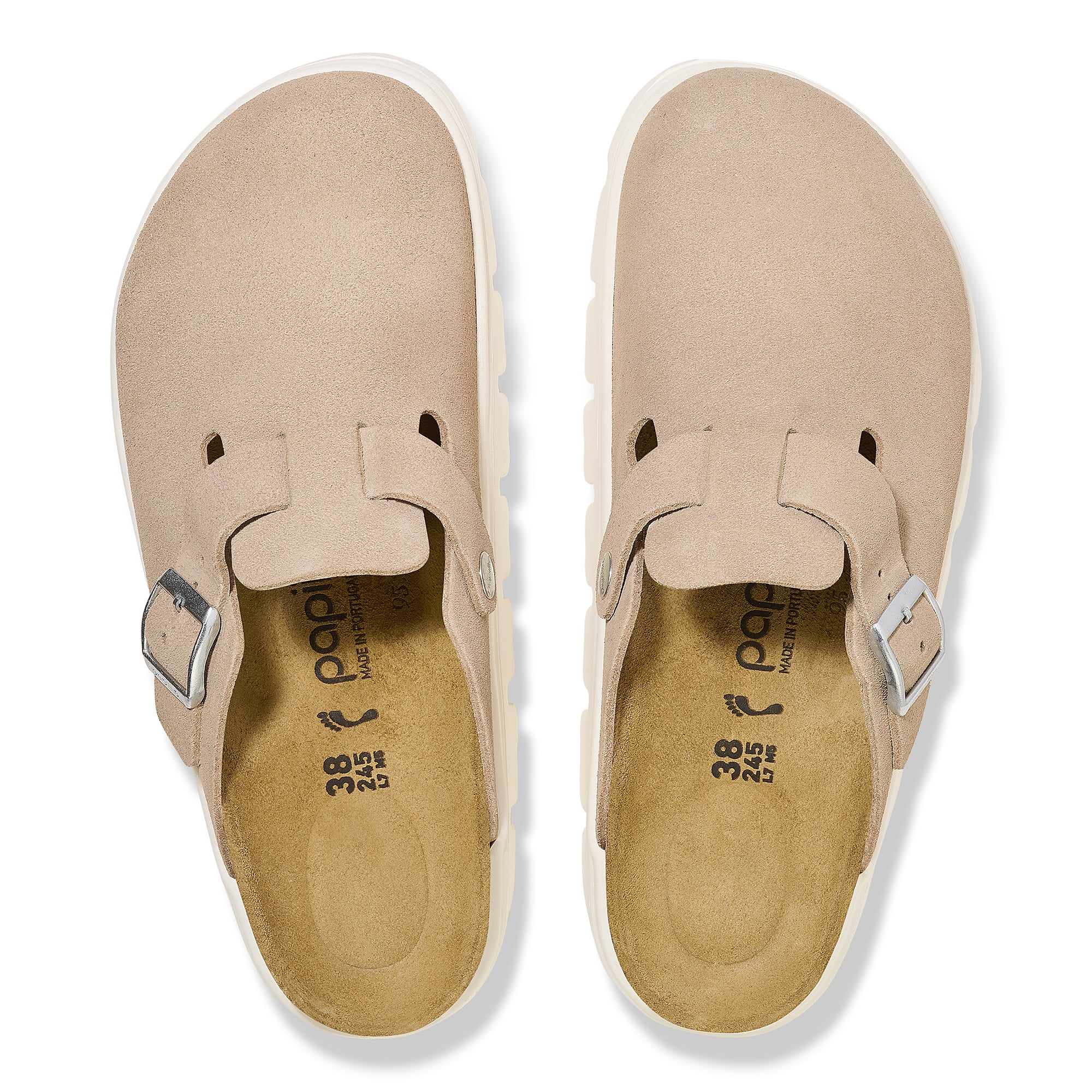 Birkenstock Unisex Boston Chunky Platform Sandals, Beige, 39 EU