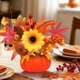 thumbnail image 4 of Fall Decor for Thanksgiving Autumn Home Table Fireplace Decorations,Fall Flowers Arrangement Potted Orange Fall Leaves and Berries,for Harvest Farmhouse Indoor Holiday Party Decorations, 4 of 5