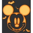 thumbnail image 2 of Women's Mickey & Friends Halloween Pumpkin Face Racerback Tank Top Black Heather Small, 2 of 4