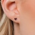 thumbnail image 3 of Gem Stone King 14K White Gold Red Garnet Stud Earrings for Women | 0.66 Cttw | Gemstone January Birthstone | Heart Shape 4MM, 3 of 6