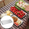 thumbnail image 2 of Stainless Steel Serving Tray Rectangular Platter for Household Kitchen Hotel 32x16cm, 2 of 8