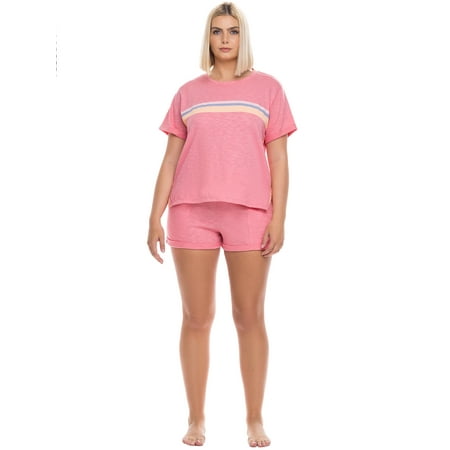 

kindly Yours Colorblock Day & Night Short Sleeve Tee and Short Set (Women’s)