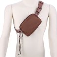 thumbnail image 3 of Riñonera Deportiva Bolsas multifuncionales para el pecho, bolsa de gimnasio de nailon ajustable para mujeres y hombres (marrón claro) Ehuebsd Para Estrenar, 3 of 9