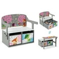 thumbnail image 1 of Costway 3 in 1 Kids Convertible Activity Bench Children Table & Chair Set with 2 Bins Grey, 1 of 10