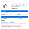 thumbnail image 2 of Water Temperature Sensor - Compatible with 2010 - 2016 Audi S4 3.0L V6 - Beck Arnley, 2 of 2