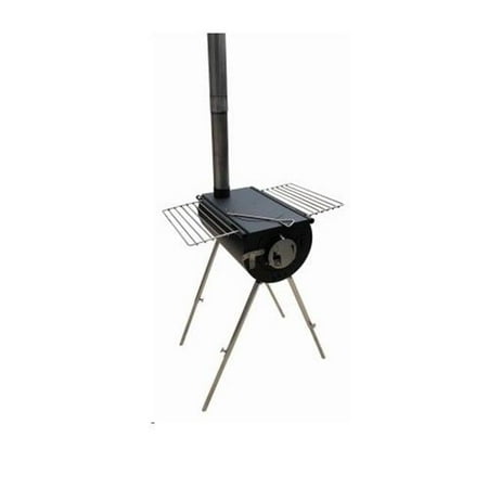 14 in. Tent Heater Outfitter Black Steel Camp Backpacker Stove