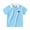 Light blue, variant on KYAIGUO Summer Toddler Baby Lapel Neck Short Sleeve Printed Panda T-Shirt Tops Casual Summer Tee Sized 1-6T