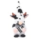thumbnail image 1 of Muñeca de vaca de granja, ganado sin rostro, muñeca hecha a mano, decoración del hogar de granja enana escandinava en blanco y negro, 1 of 8
