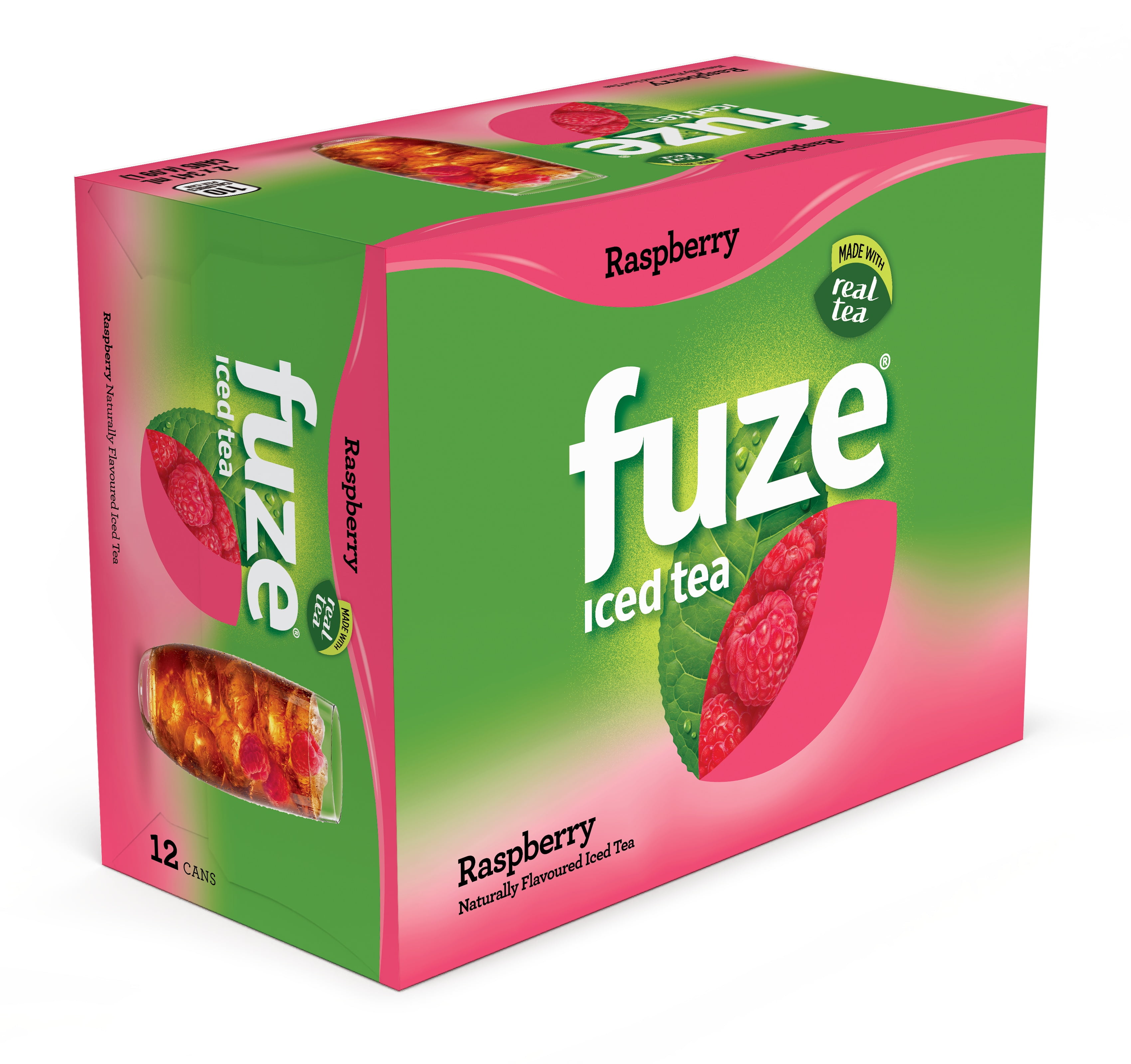Fuze Iced Tea Raspberry Cans, 341 mL, 12 Pack