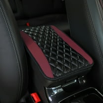 Leather Car Armrest Box Mat, [Universal] - Car Center Console Cover Mat Leather Car Armrest Cover, Truck/Car Armrest Mat Mat
