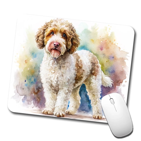 Lagotto Romagnolo Dog Watercolor Style Mouse Pad Low Profile Gaming Mat
