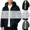thumbnail image 4 of Goodtrade8 Zip up Hoodie Jacket for Men Big and Tall Puffer Jacket Casual Solid Color Long Sleeve Hooded Warm Winter Mens Coats, 4 of 9