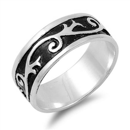 - Women's Cute Swirl Design Fashion Ring New .925 Sterling Silver Band Size 14