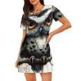 thumbnail image 1 of Vsdgher Motif Hibou Fantaisiste sur Branche Chemise de Nuit à Manches Courtes Col Rond Mignonne Robe de Nuit Confortable, 1 of 6