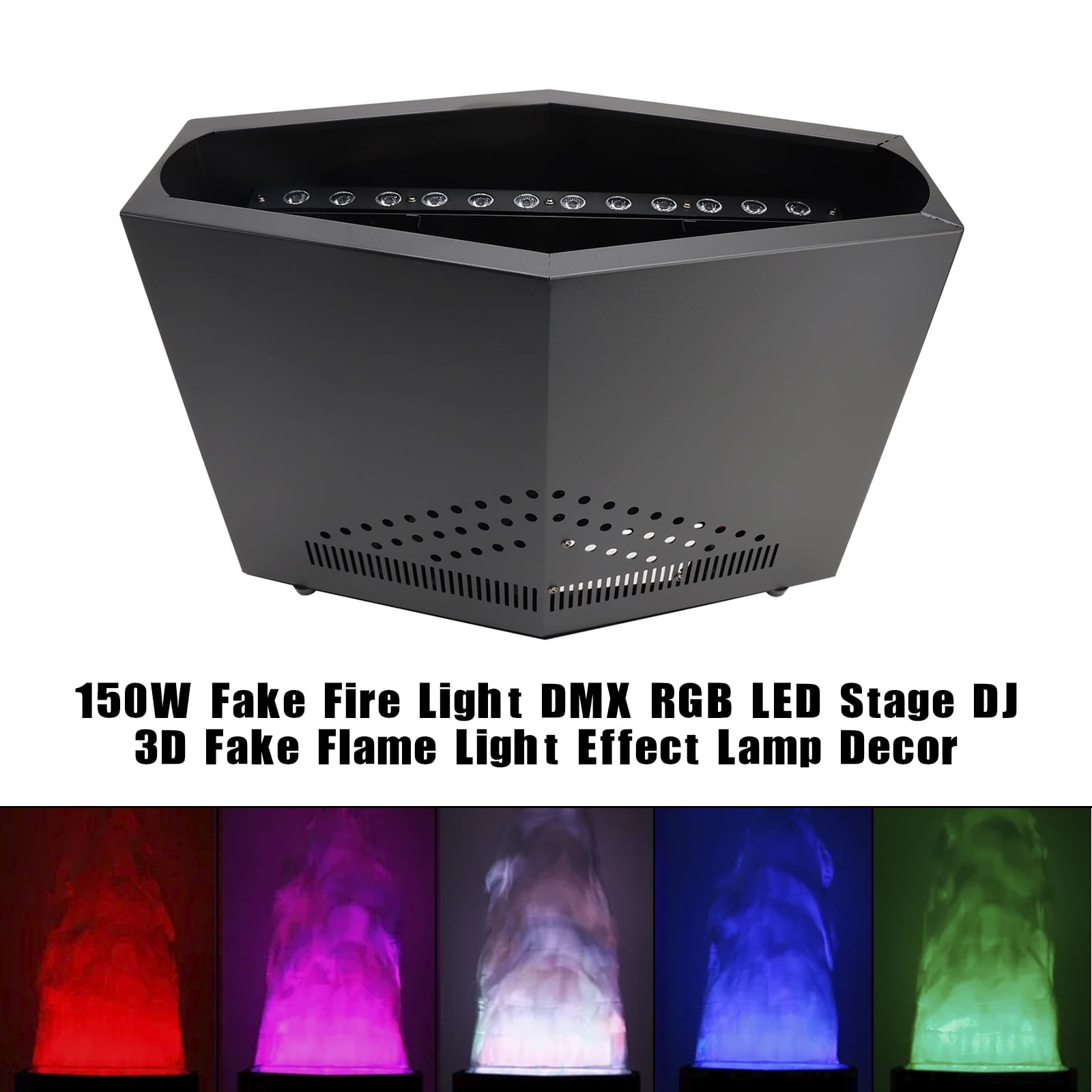 150W Fake Fire Light DMX RGB LED Stage DJ 3D Fake Flame Light Effect Lamp Decor