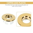 thumbnail image 4 of 2 Pcs Overflow Grommet Drain Cover Wash Basin Accessory Household Bathroom Ring Sink Supply Antique Plastic Copper, 4 of 6
