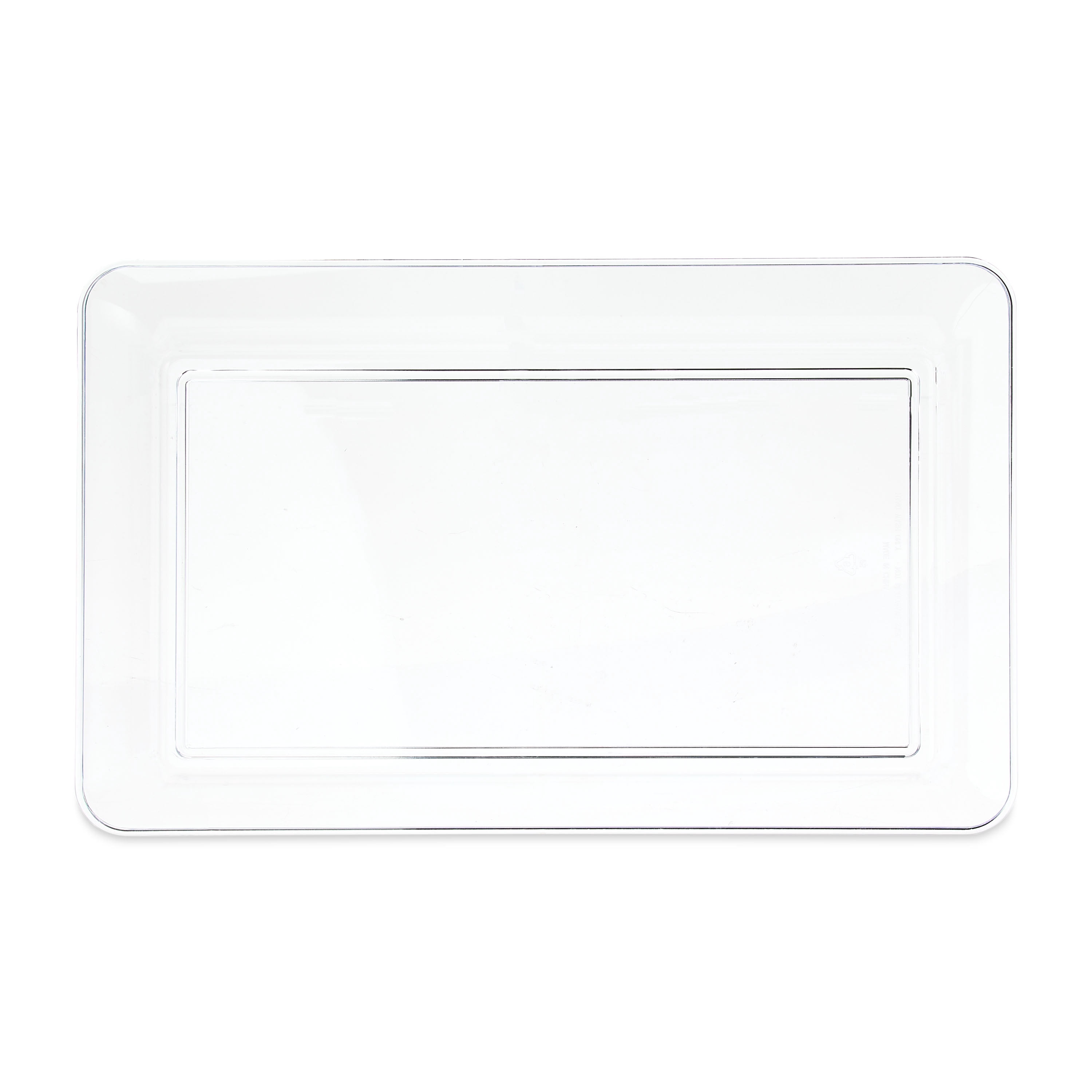 (2 pack) Clear Rectangular Plastic Food Tray, 18", by Way To Celebrate