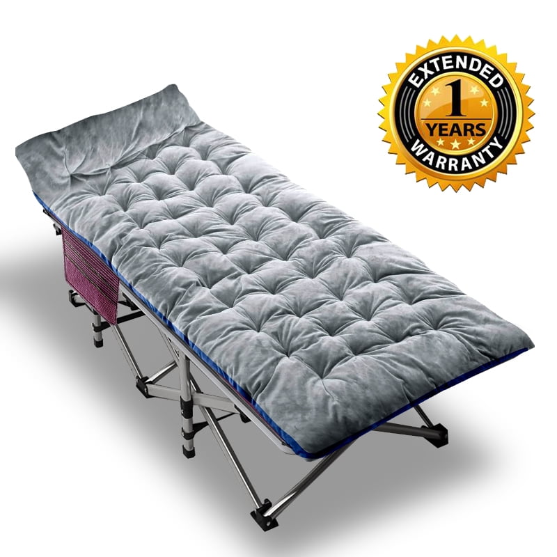 Burgundy cot+gray pad