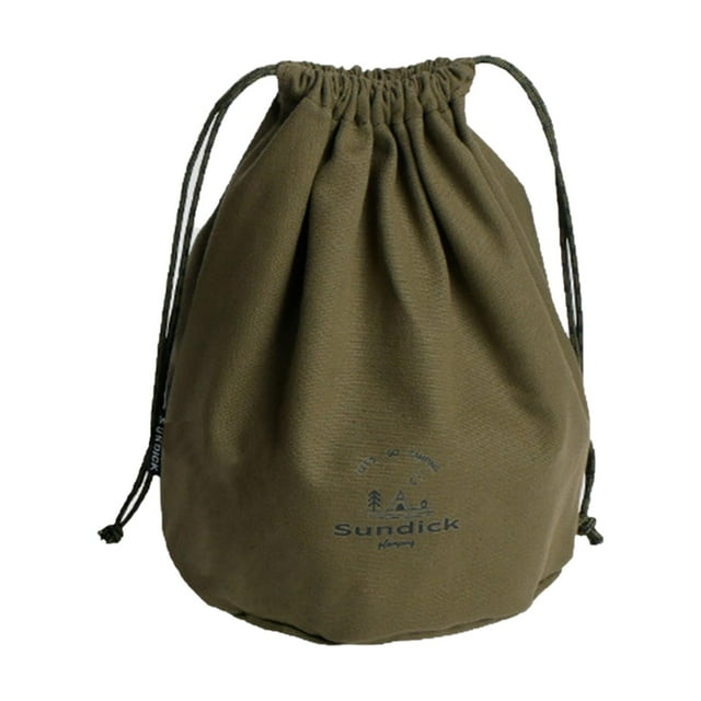 Bolsa con cordón Cola organizador de utensilios de cocina para acampar Verde Grande