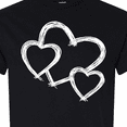 thumbnail image 4 of Inktastic Three White Hearts T-Shirt, 4 of 5