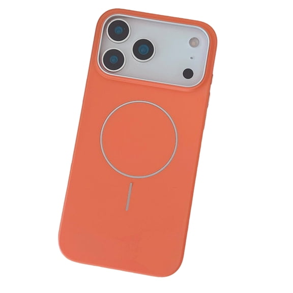 Allytechgroup iPhone 17 Pro Max Case for Women Men, Compatible with Magsafe Slim Fit Anti-Scratch Magnetic Back Cover Luxury Shockproof Phone Shell Case for Apple iPhone 17 Pro Max, Orange