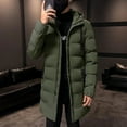 thumbnail image 5 of Municipal Clothing Men Winter Parka Long Section 2 Colors Warm Thicken Jacket Outwear Windproof Coat Hooded Plus Size, 5 of 6