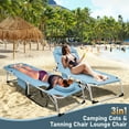 thumbnail image 3 of ABORON 2 Pks Tanning Chair with Face & Arm Holes,Adjustable Backrest,Side Pocket, Removable Cushion & Carry Handle,Face Down Tanning Beach Chiase Lounge Chair for Outside Reading Patio Beach Poolside, 3 of 10
