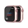 thumbnail image 1 of wonima44 2 Pack Hard PC Case with Button for Apple Watch Series 4 5 6 SE 44mm Tempered Glass Screen Protector Case, Full Coverage Shockproof Matte Iwatch Bumper Cover (Rose Gold+Rose Gold, 44mm), 1 of 1