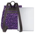 thumbnail image 3 of Fotbe Purple Leopard Mochila Bolso con Estampado para Mujer, Mochila Antirrobo de Nylon Impermeable, Bolsa Ligera de Hombro, 3 of 4
