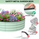 thumbnail image 5 of Juego de 2 Cajas Elevadas de Jardín de 3x3x1 pies, Metálicas Galvanizadas, Maceteros Redondos para Plantas y Flores, 5 of 7