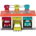 thumbnail image 1 of Garaje Toy Garage Battat para 3 coches con llaves y 3 coches de juguete de más de 2 años, 1 of 1