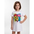 thumbnail image 2 of Girls Simple Casual Short Sleeve Dress Slim-Fit Sundress Soft Party Dress for Girls Age 5-13 Crew Neck, 2 of 6