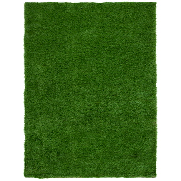 SAFAVIEH Turf Nicol Solid Indoor/Outdoor Area Rug, Green, 3' x 5'