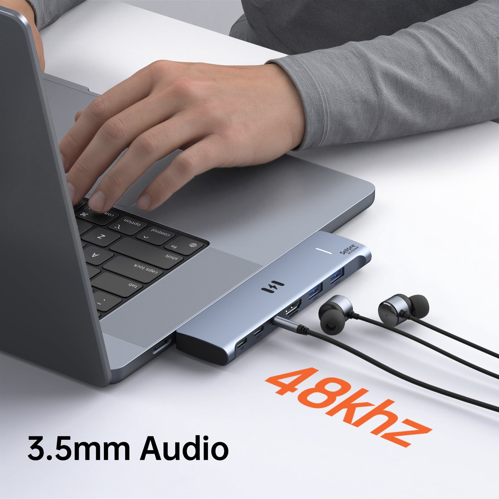 USB C Adapter HDMI Hub for MacBook Pro/Air M1 M2 M3 2024 2023 13"15"16",Mac USB Adapter 7-in-2, MacBook Accessories with HDMI,Thunderbolt 3, USB C and 3 A 3.0 Data Ports, 3.5mm Audio