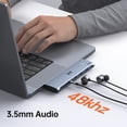 thumbnail image 5 of USB C Adapter HDMI Hub for MacBook Pro/Air M1 M2 M3 2024 2023 13"15"16",Mac USB Adapter 7-in-2, MacBook Accessories with HDMI,Thunderbolt 3, USB C and 3 A 3.0 Data Ports, 3.5mm Audio, 5 of 8