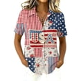 thumbnail image 2 of 250th Anniversary USA Shirt Casual 250 Years Of Freedom T Shirt Button Down Short Sleeve Shirts Patriotic Shirts Tops, 2 of 7