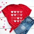 thumbnail image 5 of LVHAOGJOB Short Sleeve Shirts for Women Heart Causal Tops Graphic Cute Valentines Plus Size Relaxed Fit Ladies T Shirt Crew Neck, 5 of 5