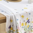 thumbnail image 4 of Easter Tablecloth,Rabbit Flower Easter Table Decor,Bunny Multicolour Floral Butterfly Table Cover,Washable Polyester Spring Tablecloth for Home Party Dining Picnic(60x84 Inch,Rectangle), 4 of 6