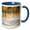 Blue/White, variant on 3drose, Great Blue Heron at Blind Pass Beach on Sanibel Island, Florida, Usa, 15oz Mug