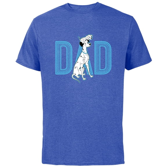Disney 101 Dalmatians Pongo and Penny Dad - Short Sleeve Cotton T-Shirt for Adults - Customized-Royal Heather