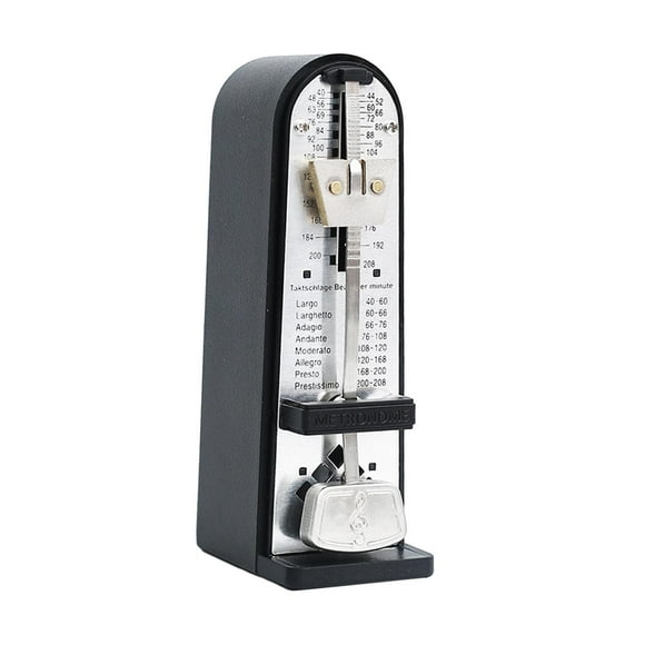 Metrónomo mecánico de sonido fuerte Sunnimix Metrónomo Universal práctico de alta precisión para Violín Ukelele violonchelo saxofón Negro